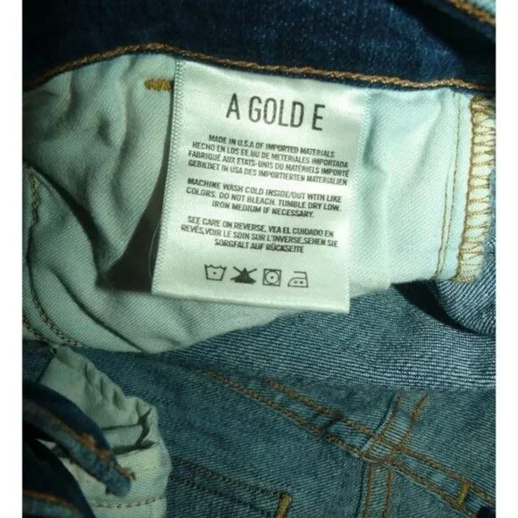 AGOLDE 25 Jeans Skinny Sophie High Rise Crop Distressed Ripped Stretch Blue - Picture 8 of 10